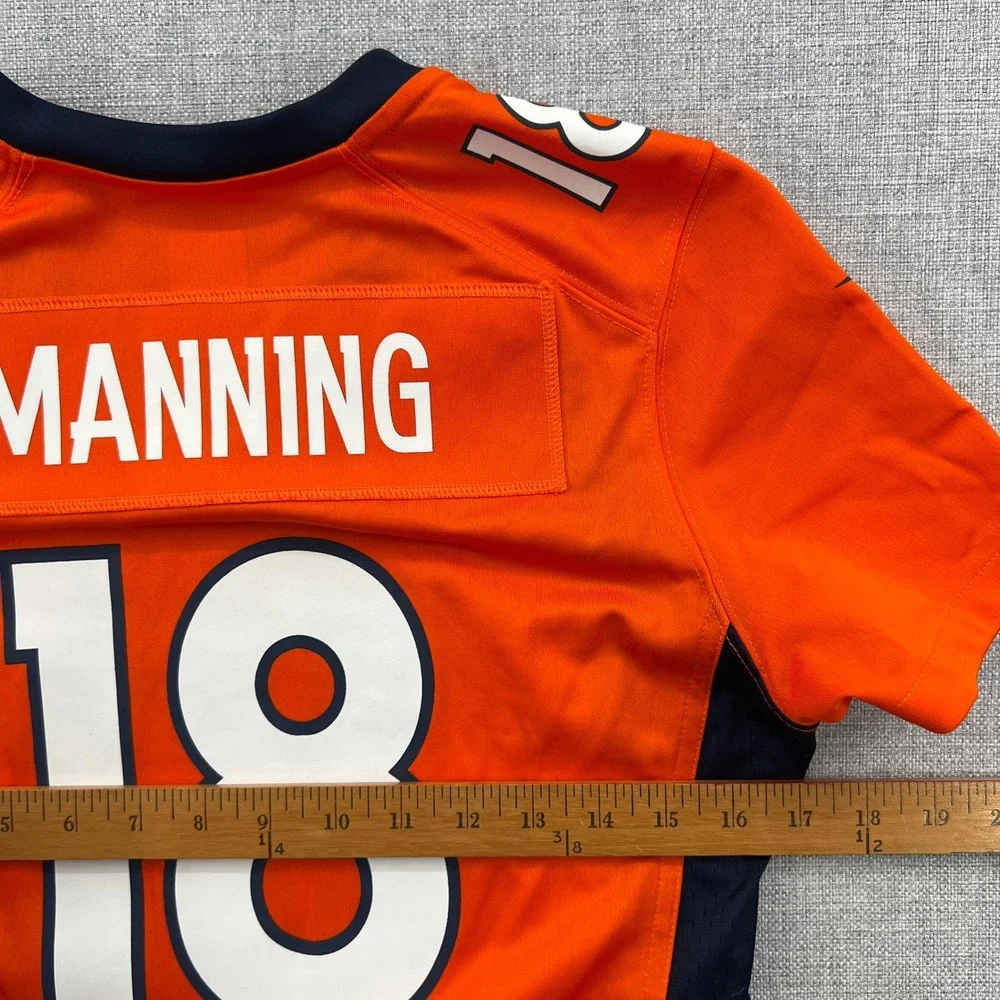 Nike Denver Broncos Peyton Manning Jersey Kids S Orange NFL Football On Field 18